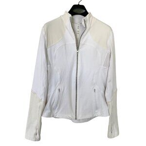 Lululemon Forme Jacket Women's Size 12 White Polar Cream